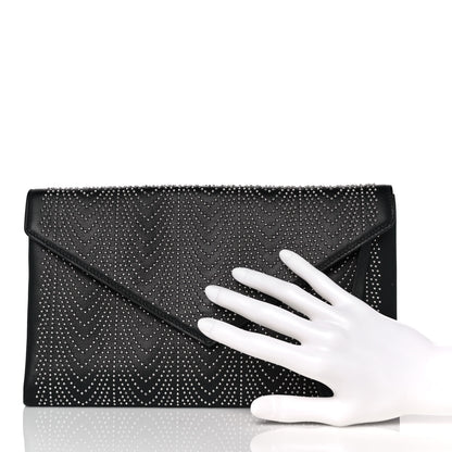 Alaia Calfskin Studded Envelope Clutch Black 2 of 8