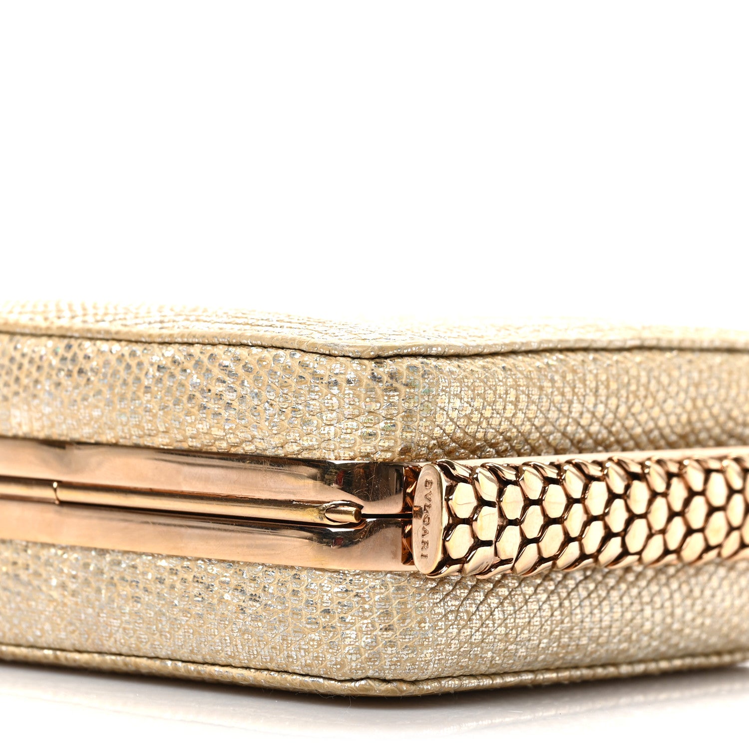 Bulgari Lizard Serpenti Hypnotic Jade Cocktail Clutch Gold 7 of 7