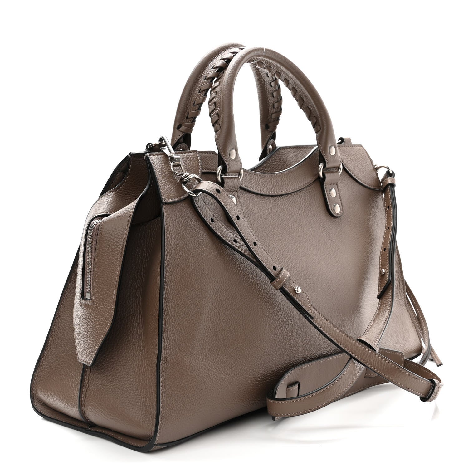 Balenciaga Grained Calfskin Silver Hardware Neo Classic City Mink Grey 2 of 9