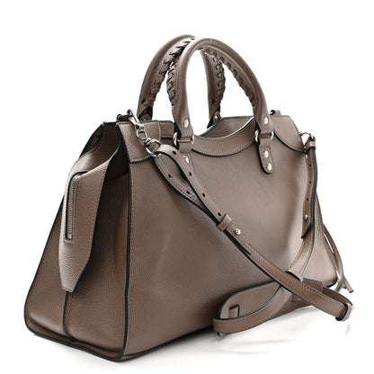Balenciaga Grained Calfskin Silver Hardware Neo Classic City Mink Grey 2 of 9