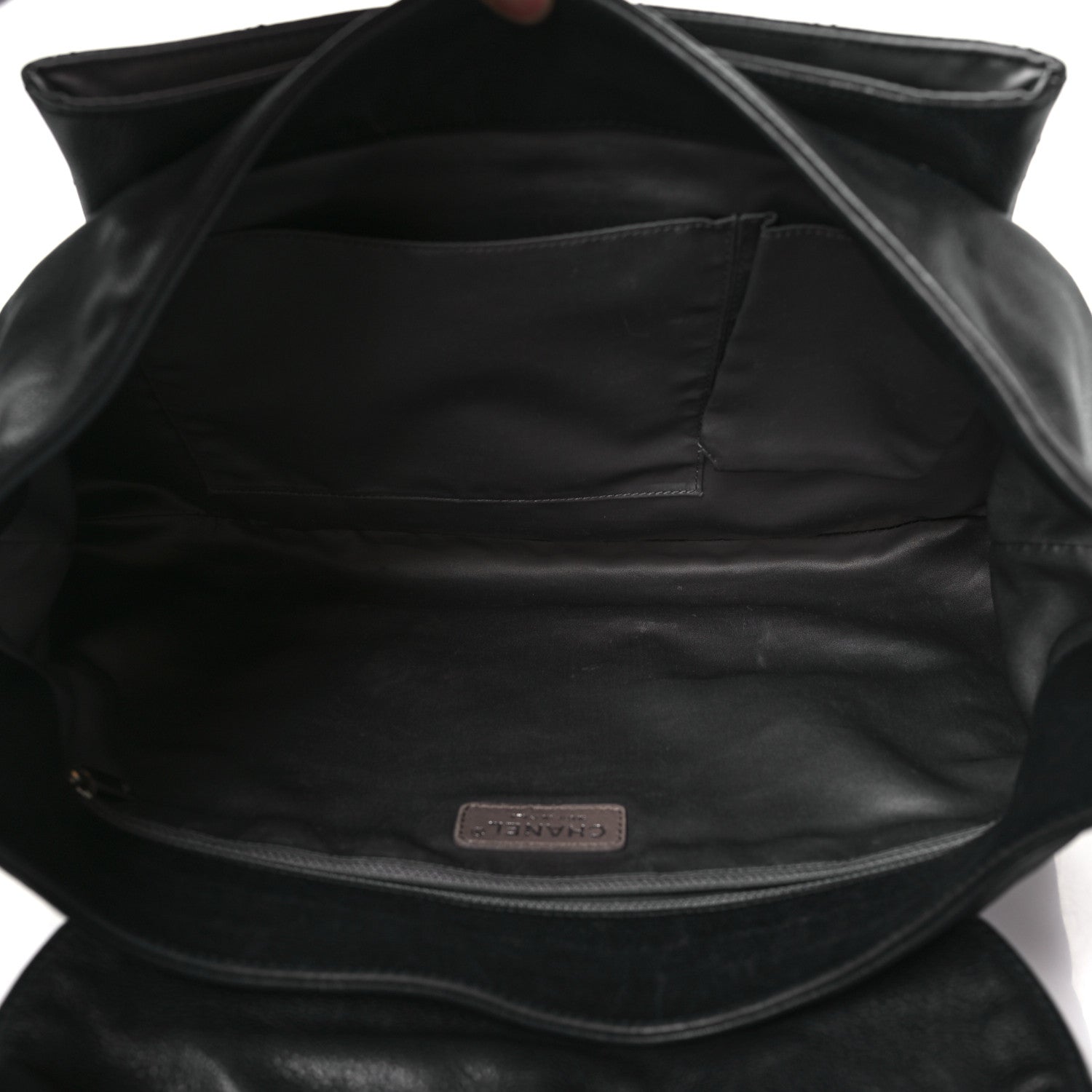 Chanel Caviar Stitched Pocket In The City Hobo Black 5 of 14