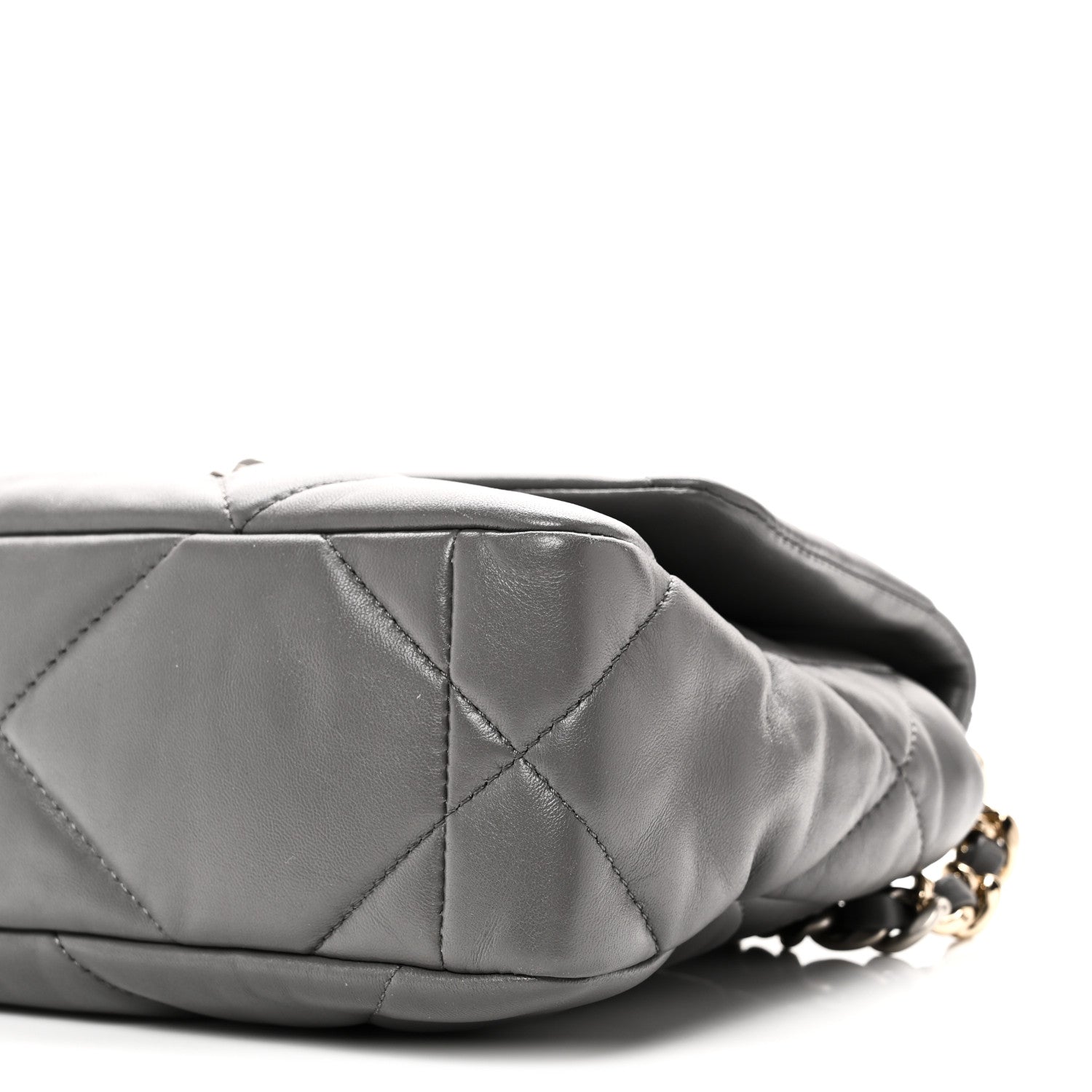Chanel Lambskin Quilted Medium Chanel 19 Flap Grey 9 of 9