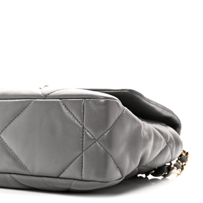 Chanel Lambskin Quilted Medium Chanel 19 Flap Grey 9 of 9