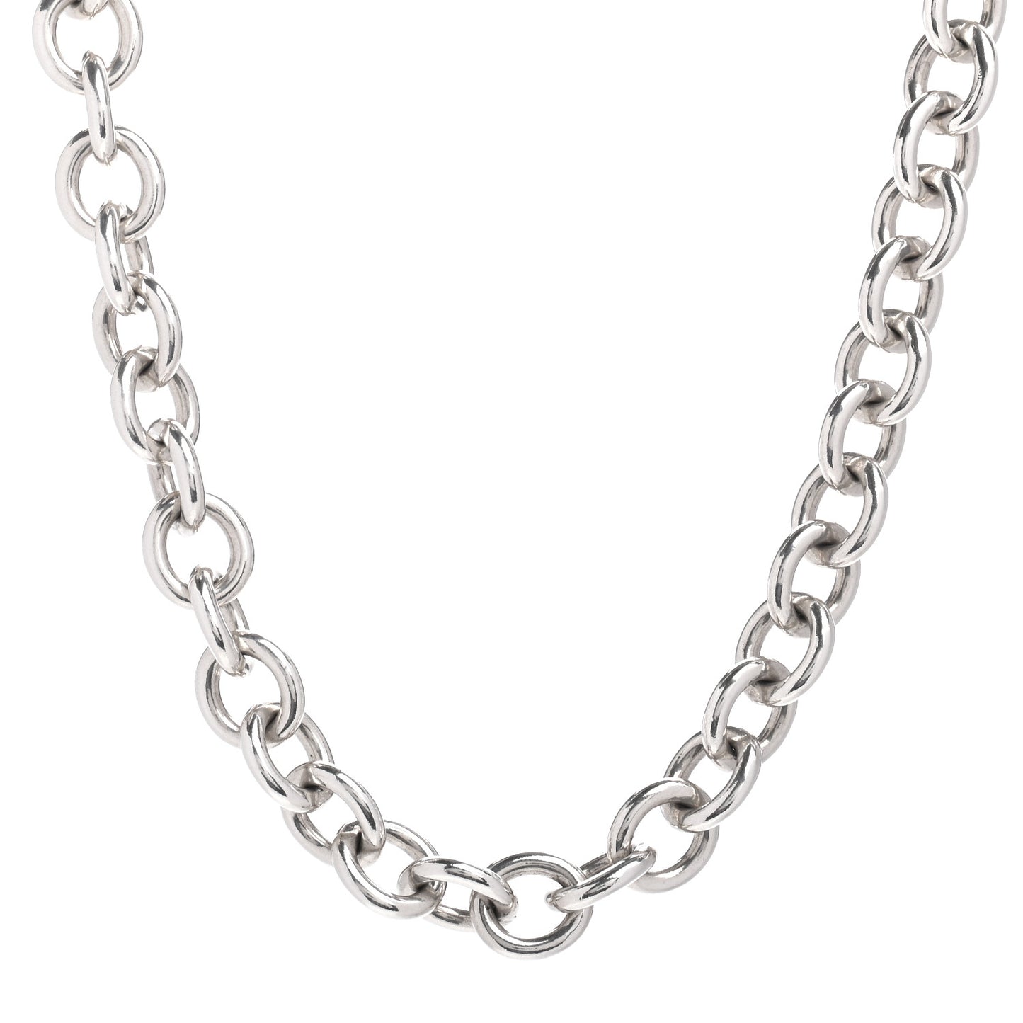 Sterling Silver Heart Tag Toggle Necklace