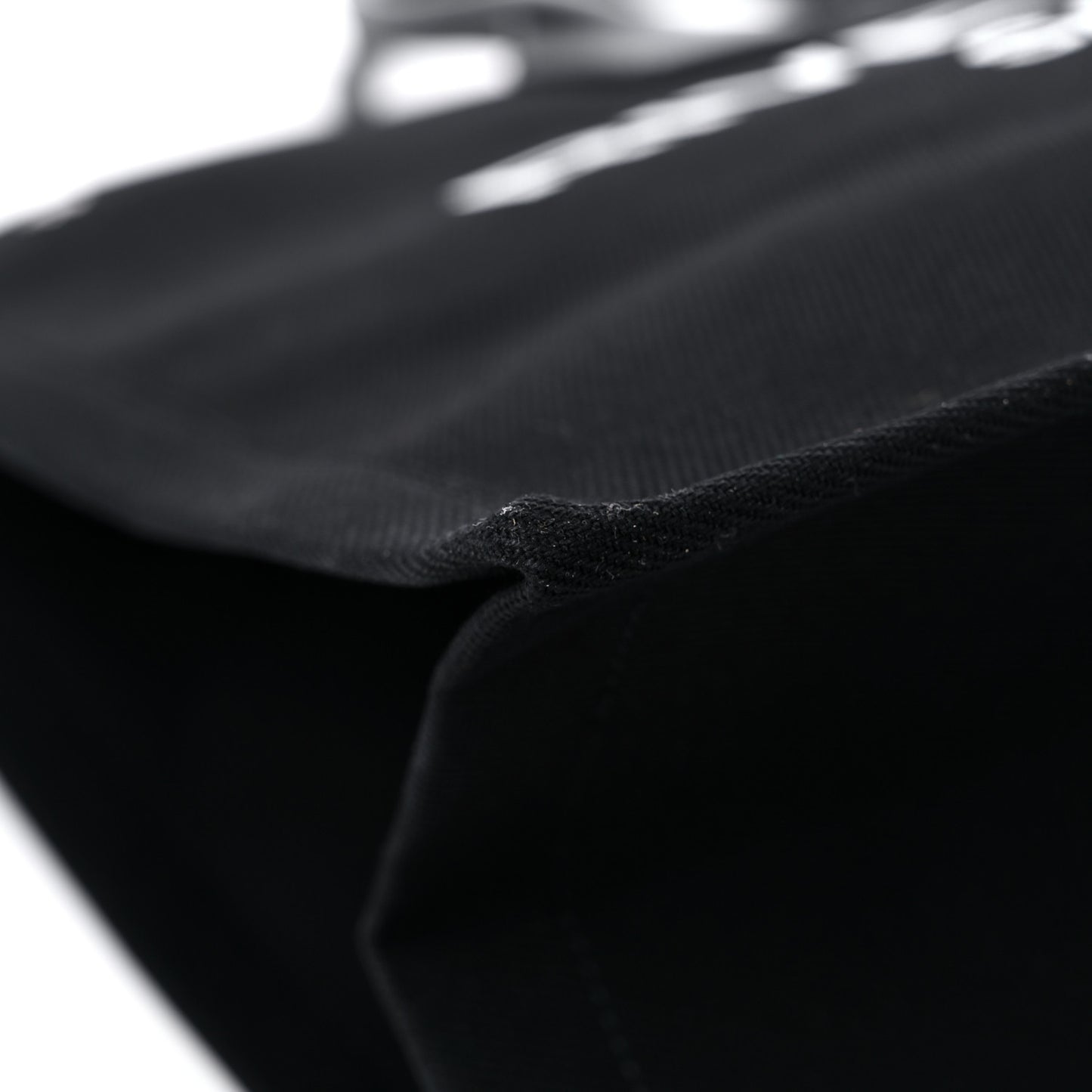 Linen Calfskin Rive Gauche Tote Black