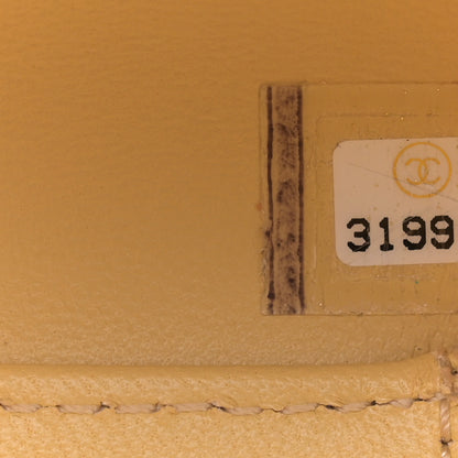 Chanel Lambskin Quilted CC Bubble Vanity Case With Chain Light Yellow 7 of 10