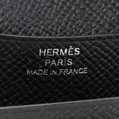 Hermes Epsom Bearn Compact Wallet Black 7 of 9