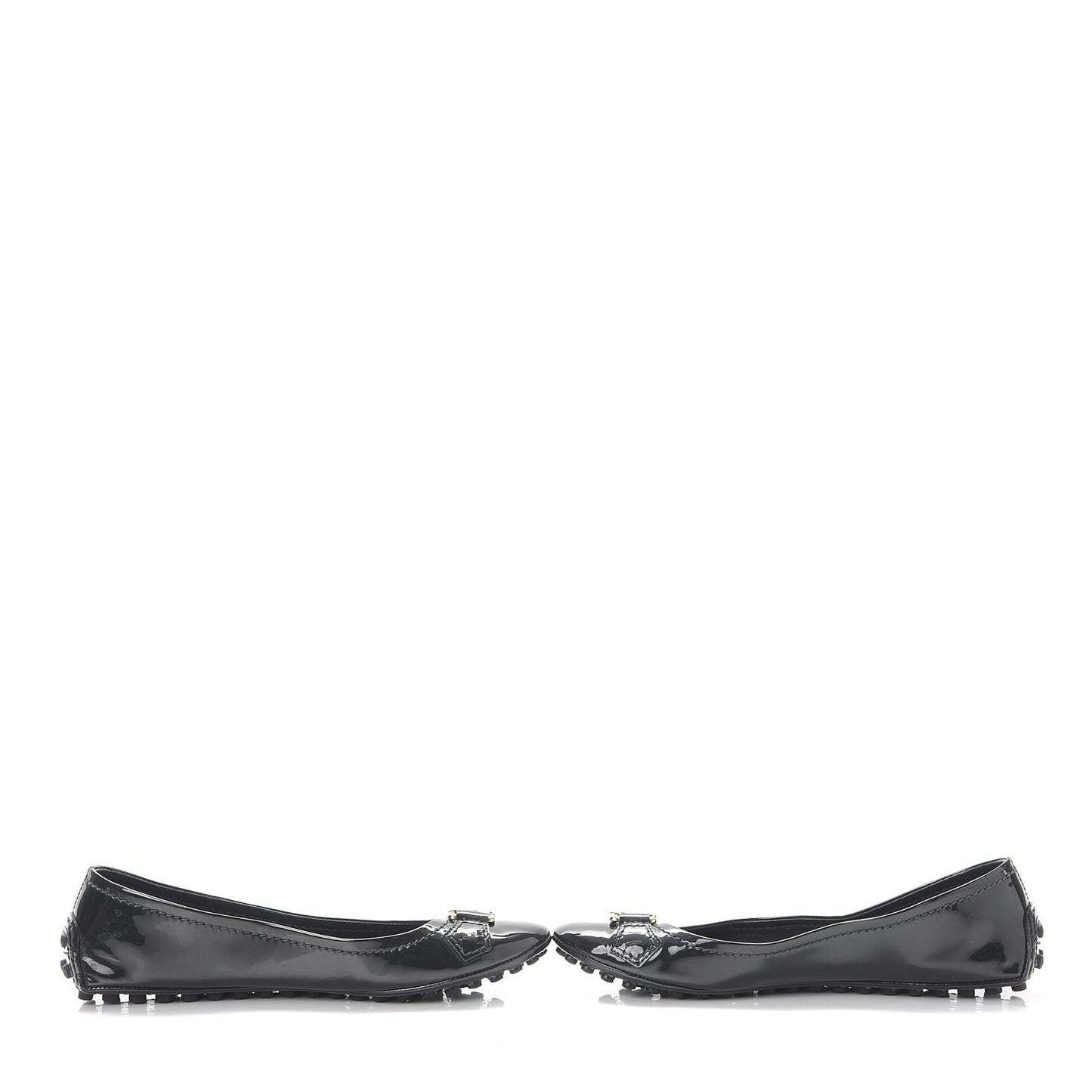Patent Calf Oxford Ballerina Flats 36 Black