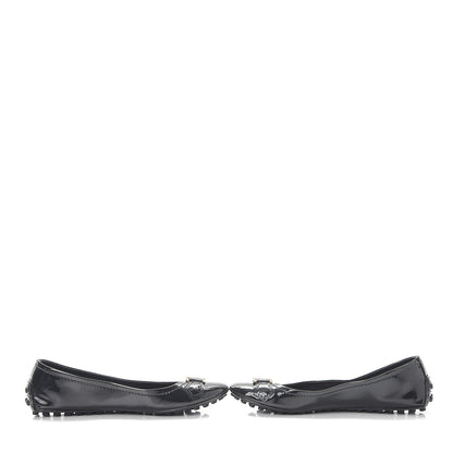 Louis Vuitton Patent Calf Oxford Ballerina Flats 36 Black 6 of 12
