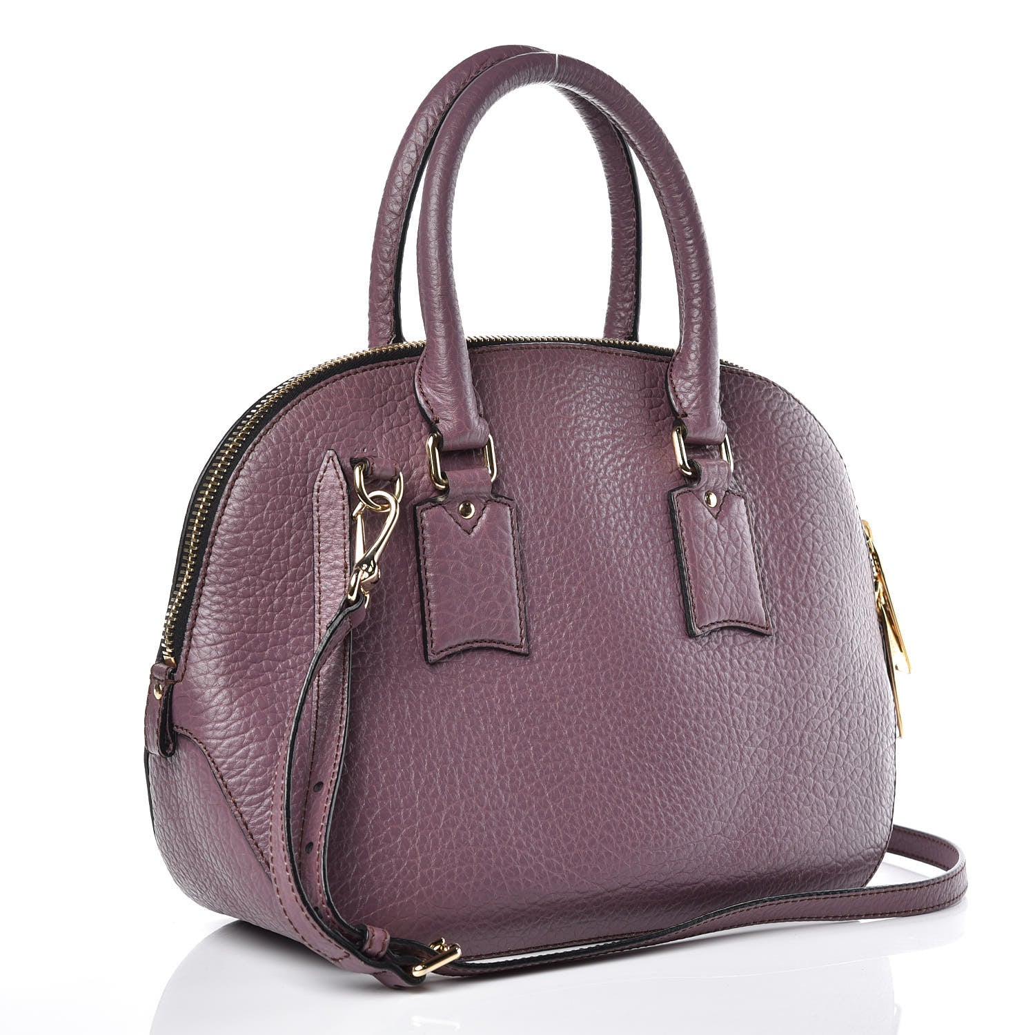 Burberry Heritage Grain Small Orchard Bowling Bag Purple 3 of 9