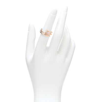 Cartier 18K Pink Gold Diamond Double Juste Un Clou Ring 52 6 2 of 5
