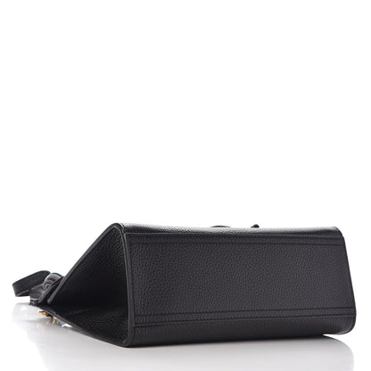 Gucci Calfskin Mini GG Marmont Top Handle Bag Black 5 of 9