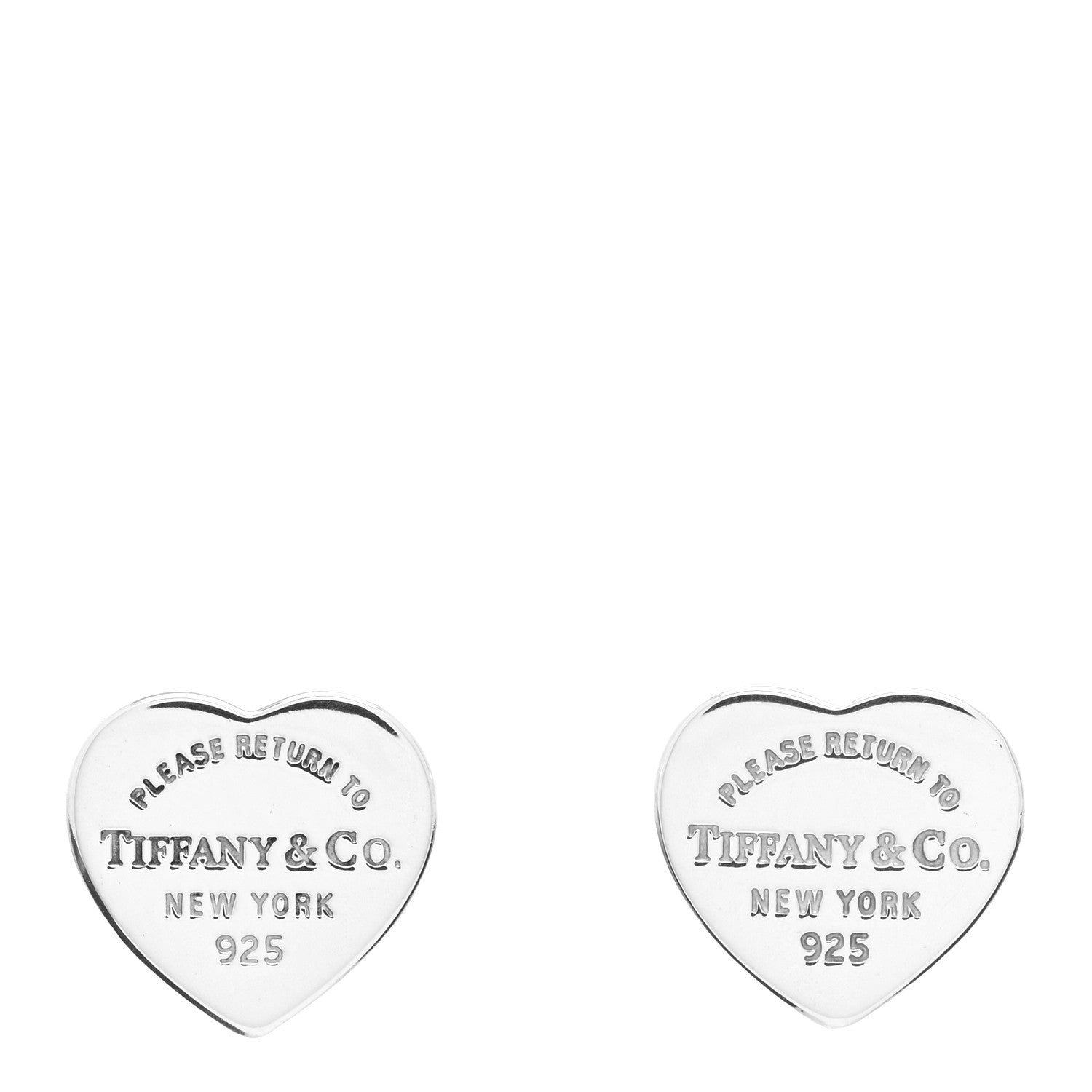 Tiffany Sterling Silver Mini Return To Tiffany Heart Tag Earrings 1 of 4
