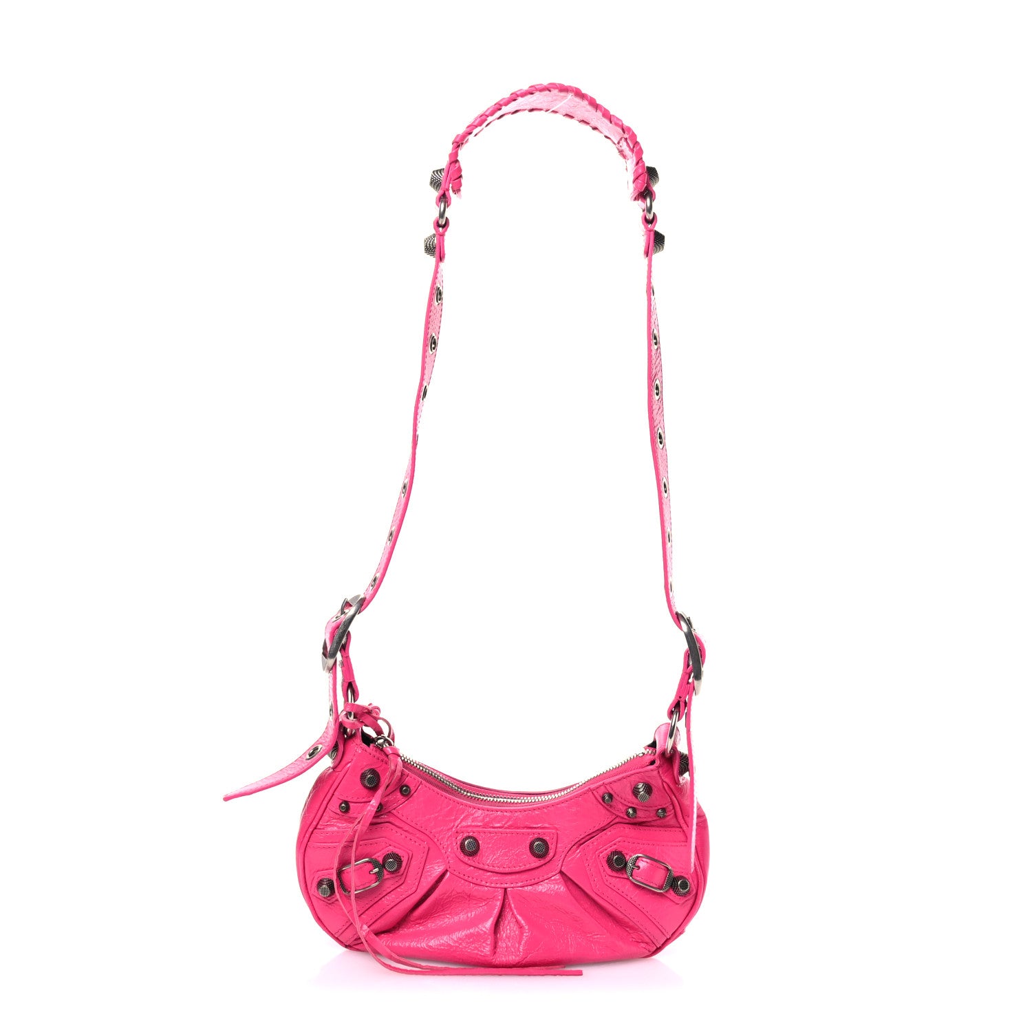 Balenciaga Agneau Arena Le Cagole Shoulder Bag XS Violet Fuxia 1 of 11