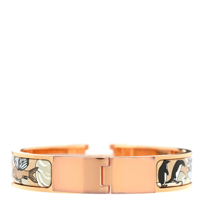 Hermes Enamel Narrow Print Dans Les Nuages Clic Clac H Bracelet PM Songe Pastel 3 of 6