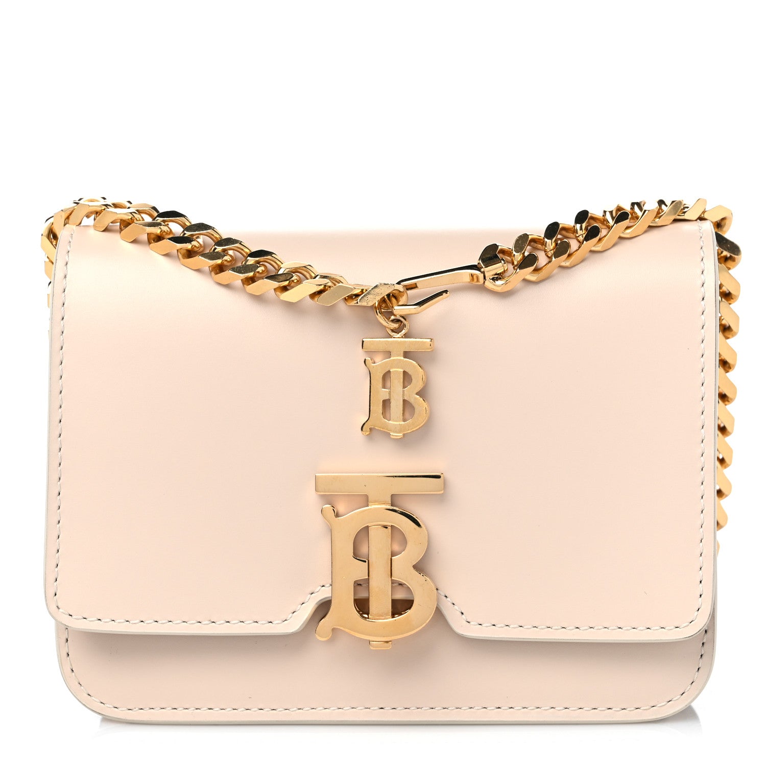 Burberry Calfskin TB Chain Belt Bag Rose Beige 1 of 9