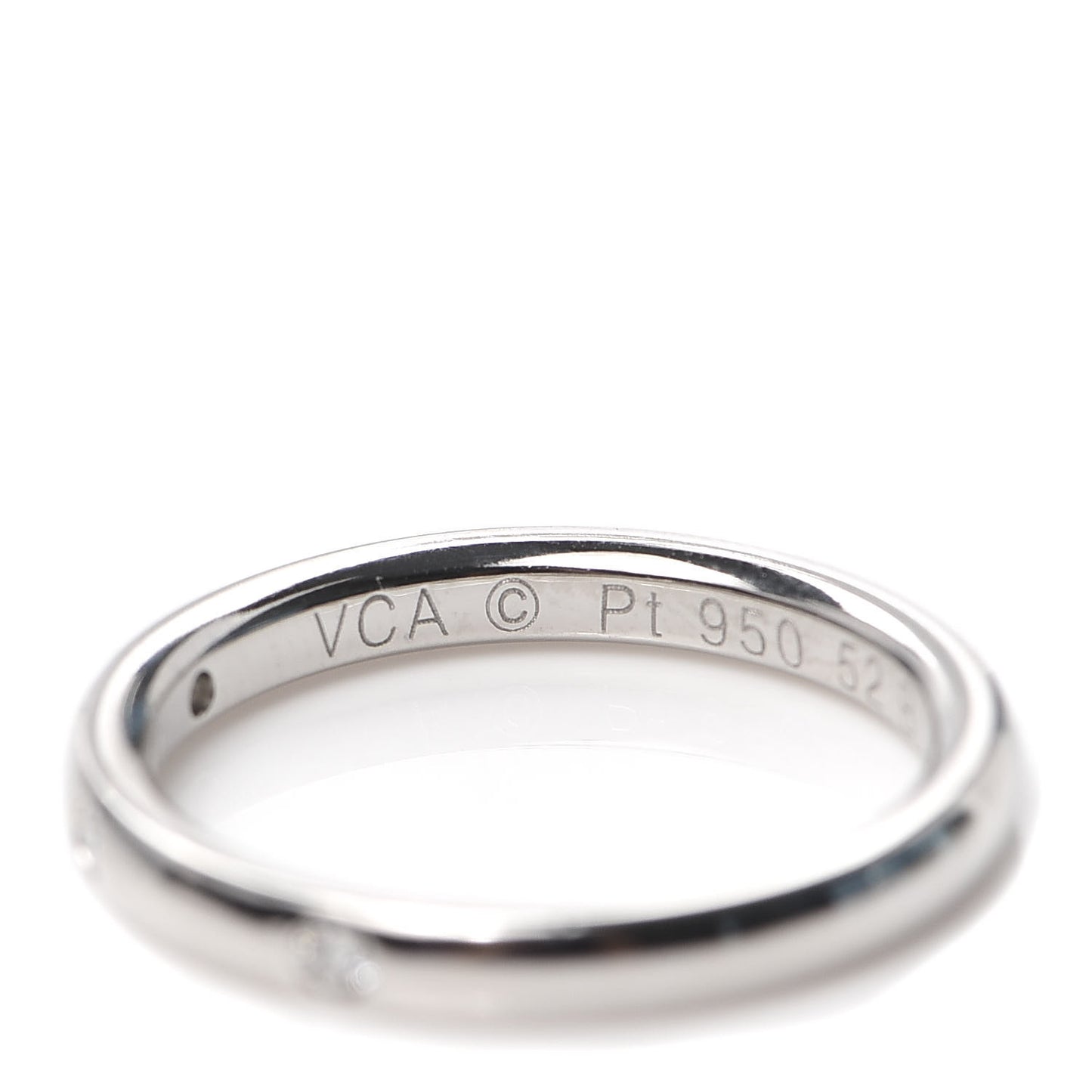 Platinum Diamond Tendrement Etoiles Wedding Band Ring 52 6