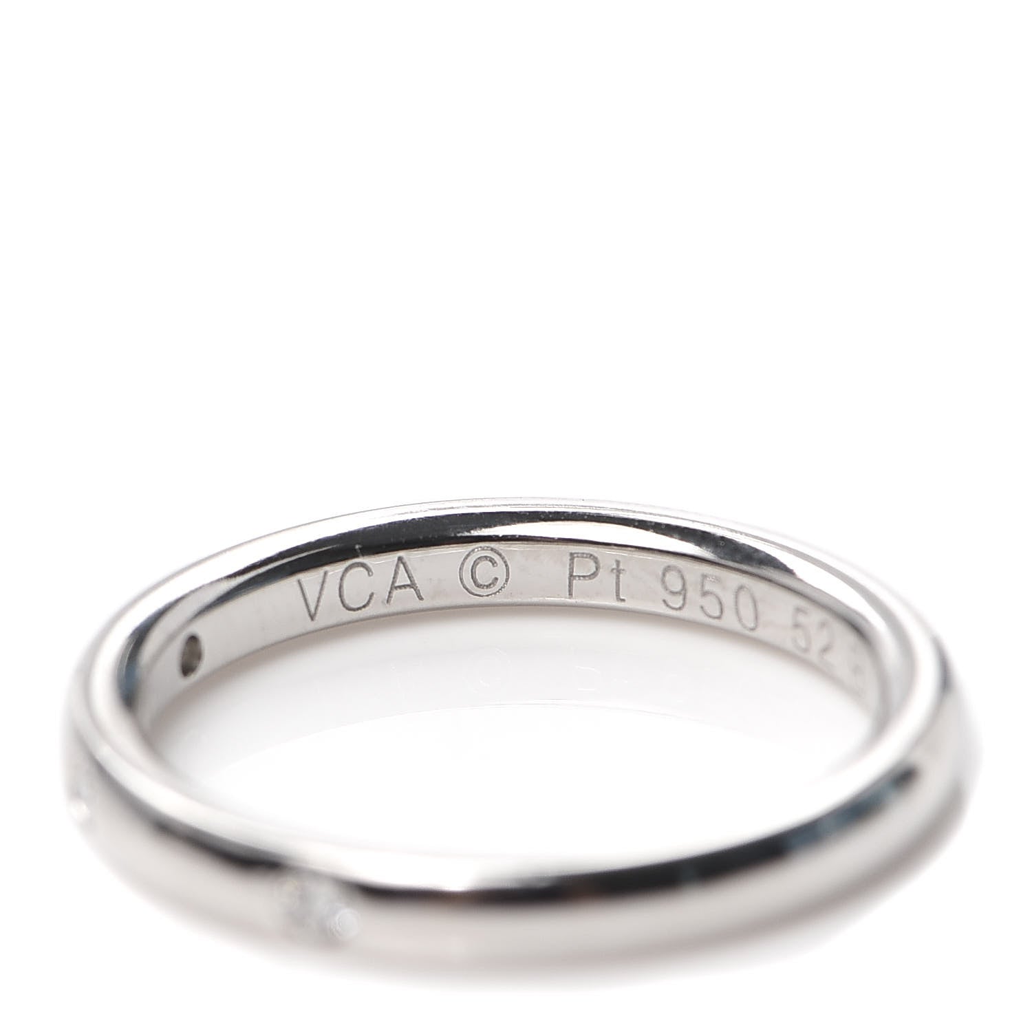 Van Cleef & Arpels Platinum Diamond Tendrement Etoiles Wedding Band Ring 52 6 5 of 5