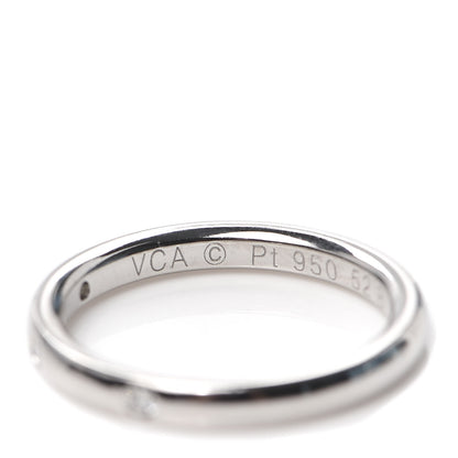 Van Cleef & Arpels Platinum Diamond Tendrement Etoiles Wedding Band Ring 52 6 5 of 5