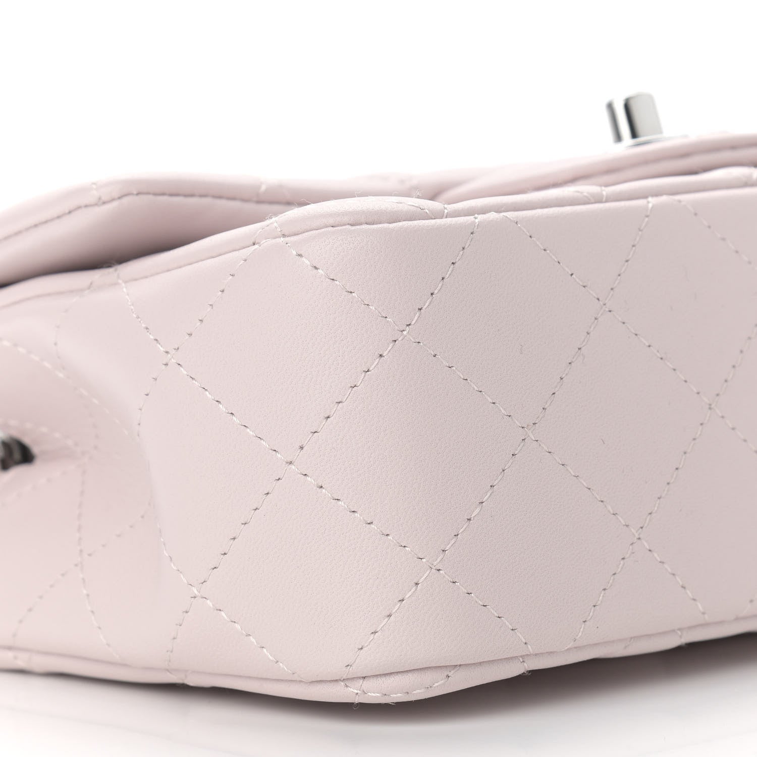 Chanel Lambskin Quilted Mini Rectangular Flap Light Purple 9 of 10