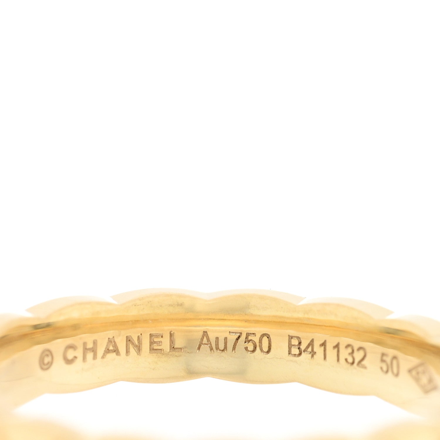 Chanel 18K Yellow Gold Mini Coco Crush Ring 50 5.25 4 of 5