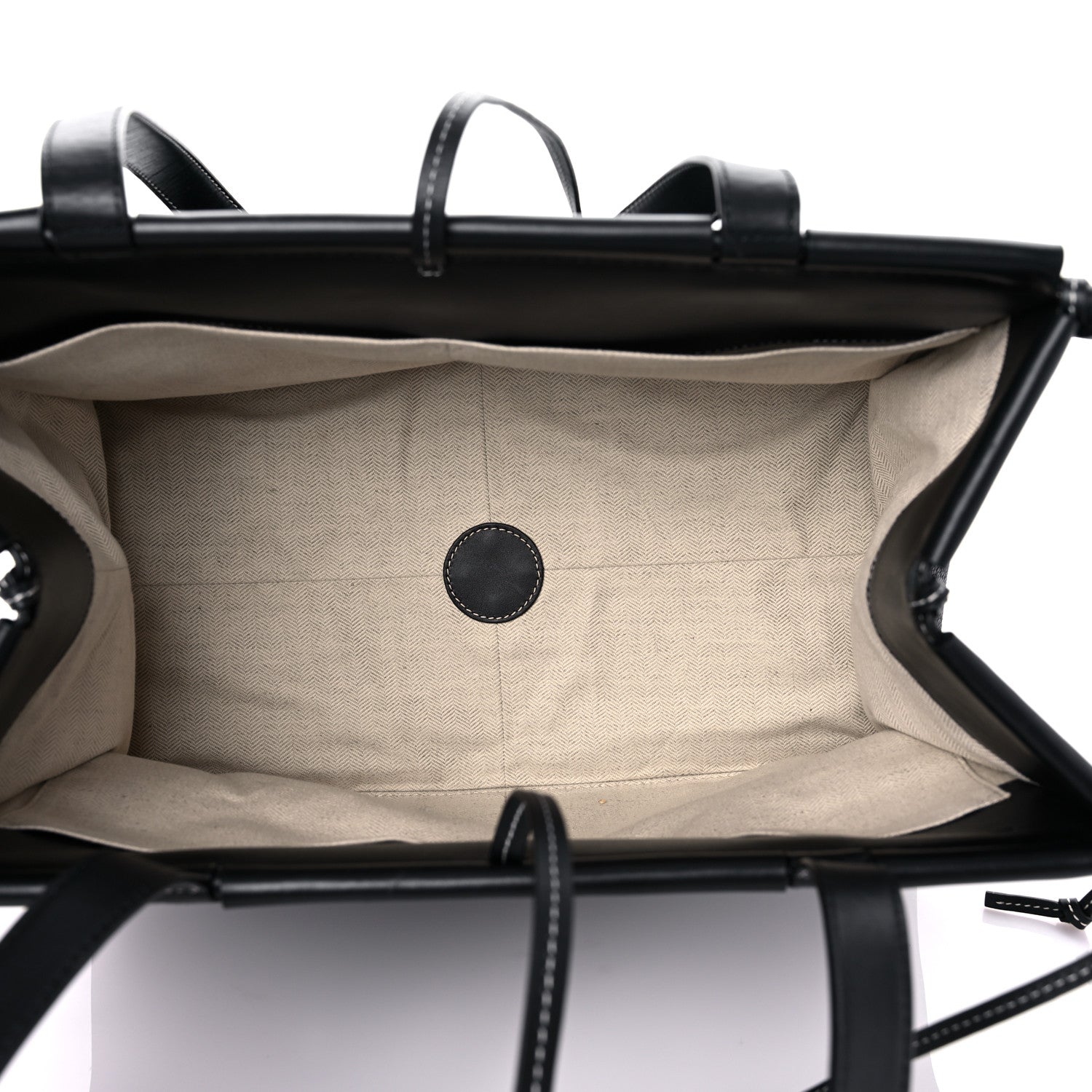 Loewe Grained Calfskin Small Cushion Tote Black 9 of 13