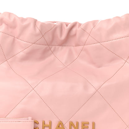 Chanel Shiny Calfskin Quilted Small Chanel 22 Light Pink 8 of 10