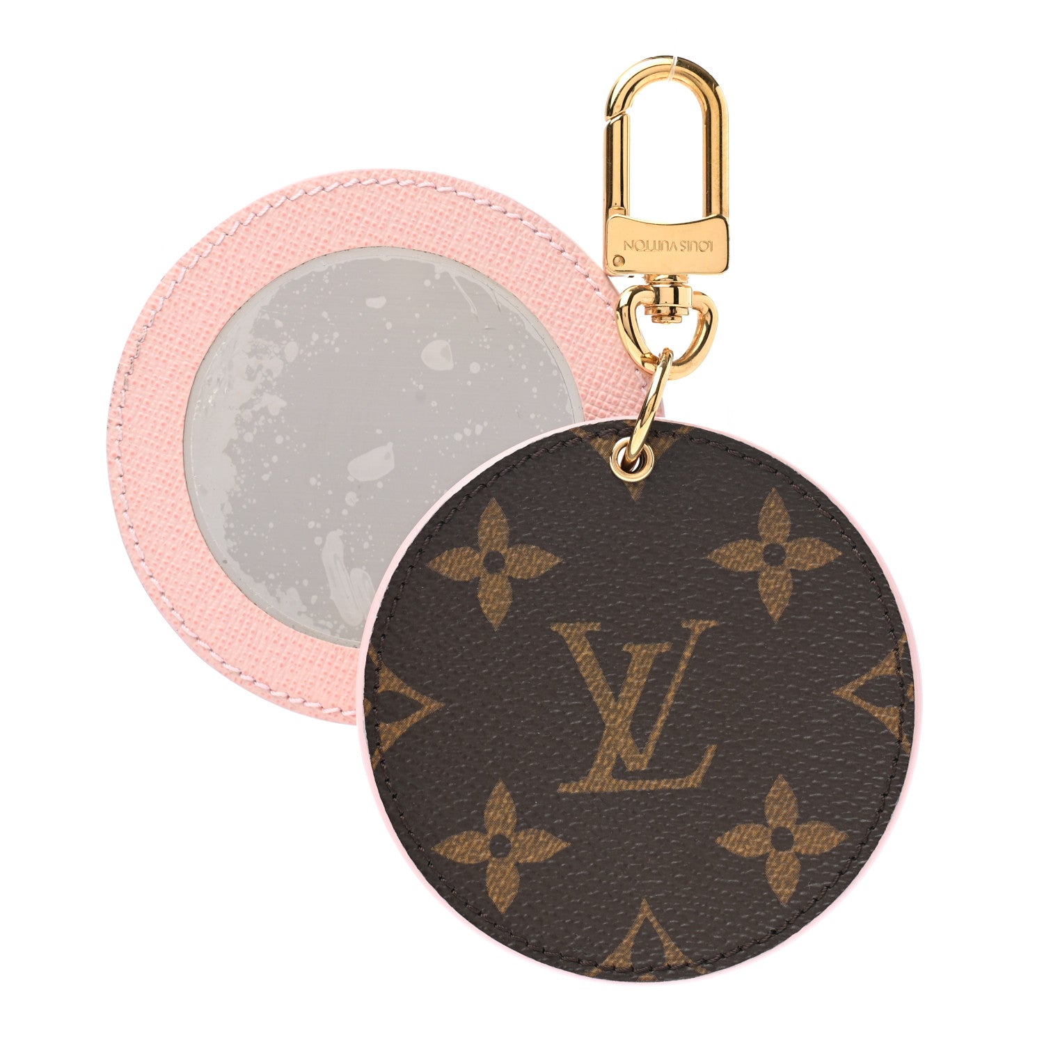 Louis Vuitton Monogram LV Mirror Bag Charm Key Holder Rose Ballerine 2 of 6