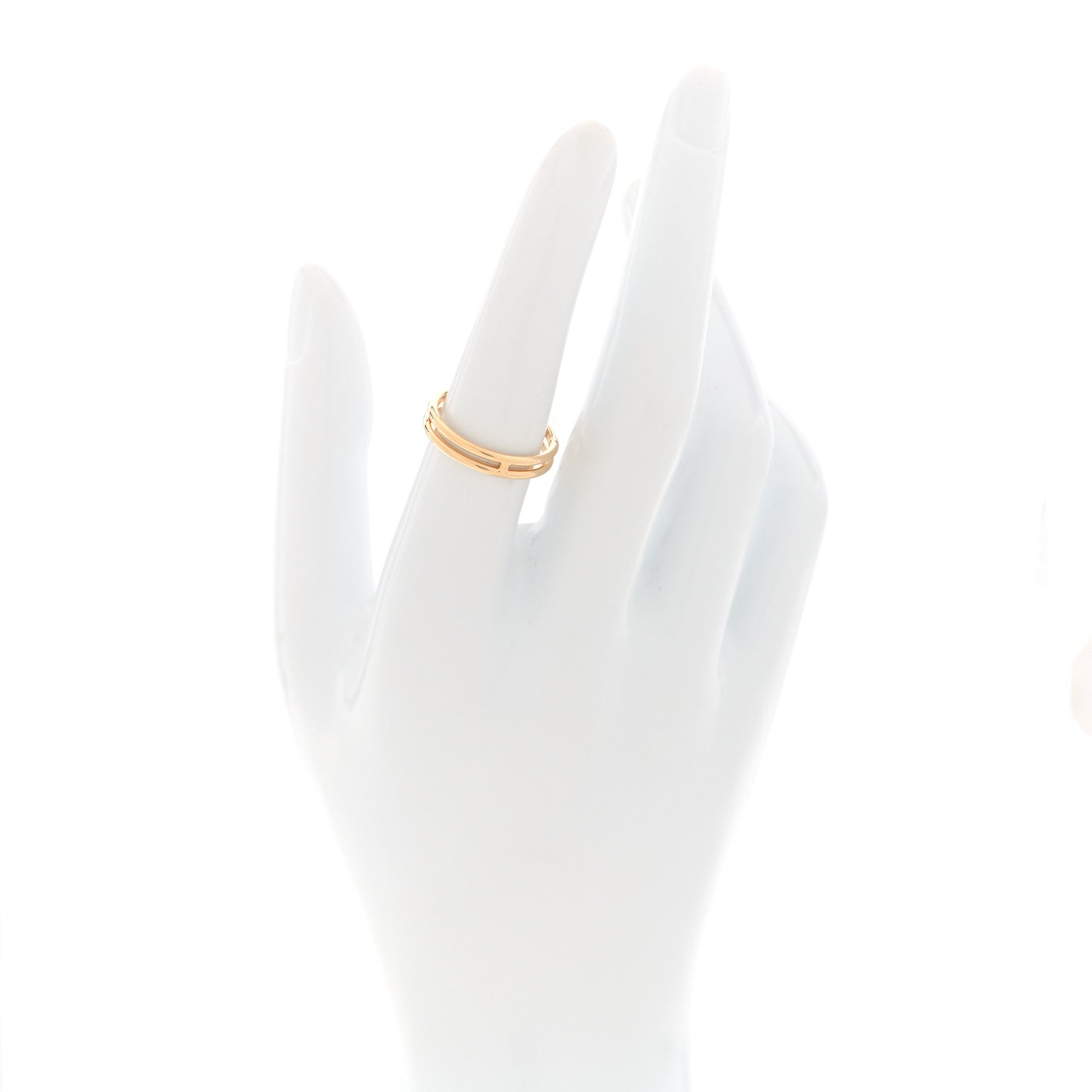 Hermes 18K Rose Gold Ariane Wedding Band Ring 54 6.75 2 of 5