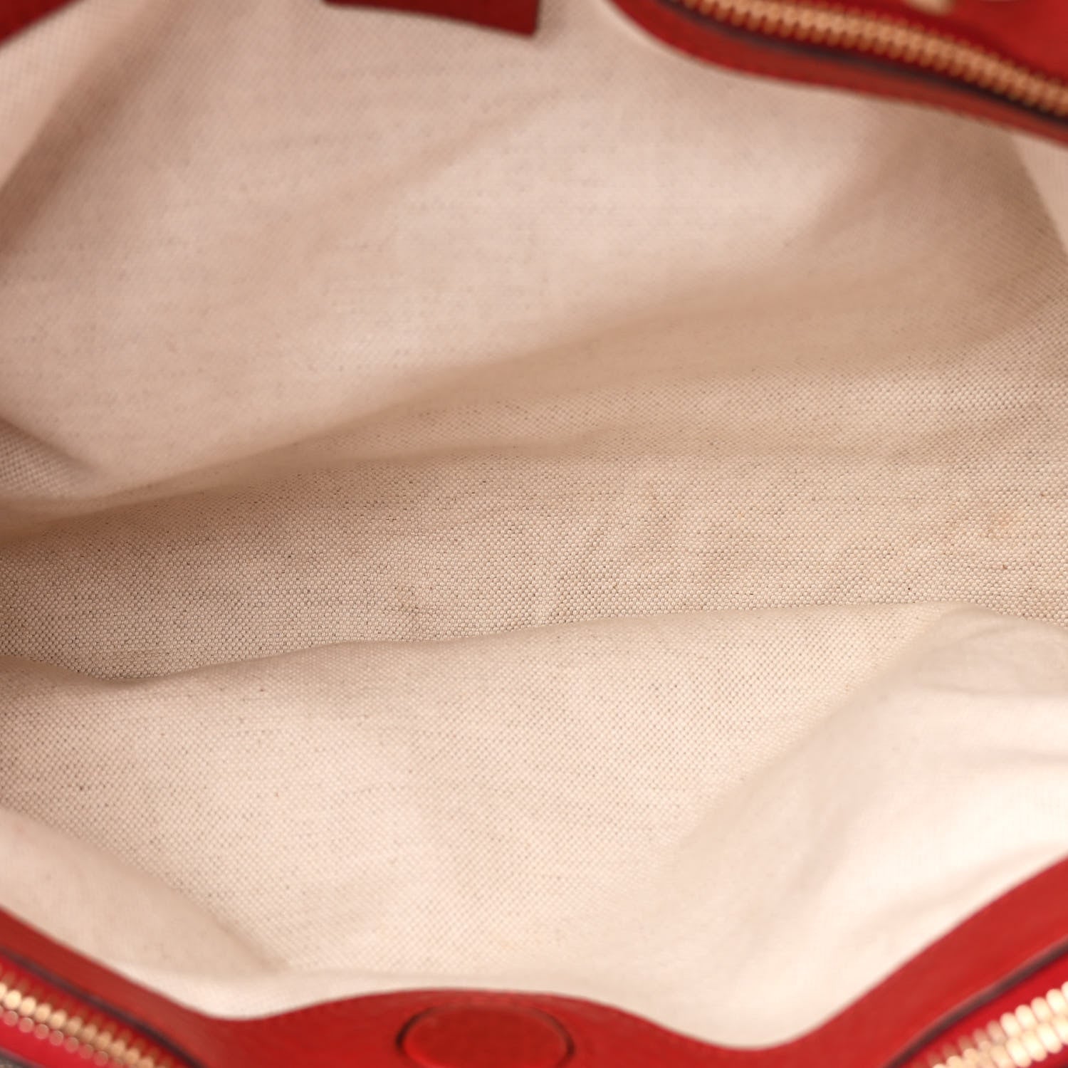 Gucci Pebbled Calfskin Medium Bamboo Shopper Tote Red 6 of 13