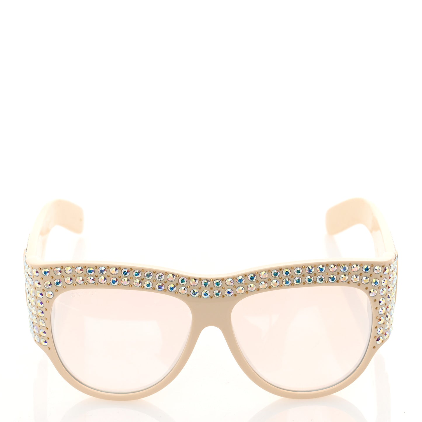 Acetate Crystal Oversize Hollywood Forever Sunglasses GG0144S Ivory