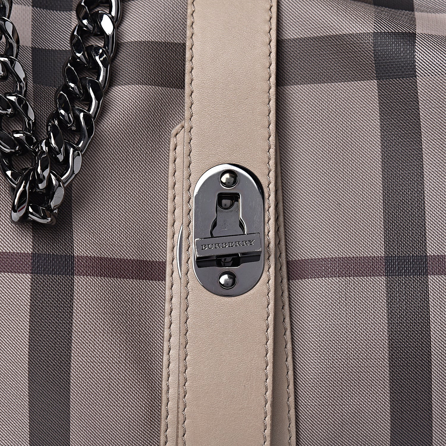 Burberry Smoked Check Medium Weatherby Hobo Trench 16 of 16