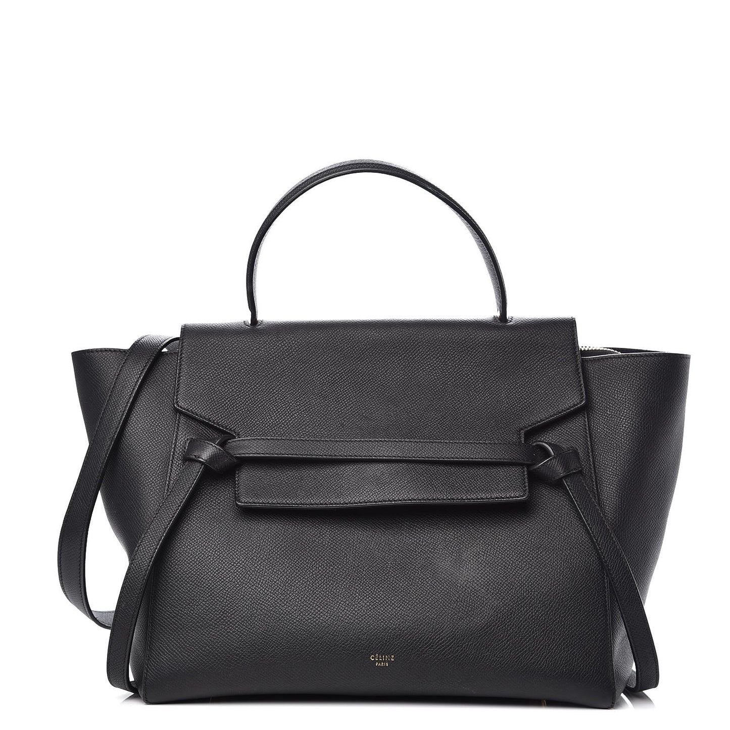 Grained Calfskin Mini Belt Bag Black