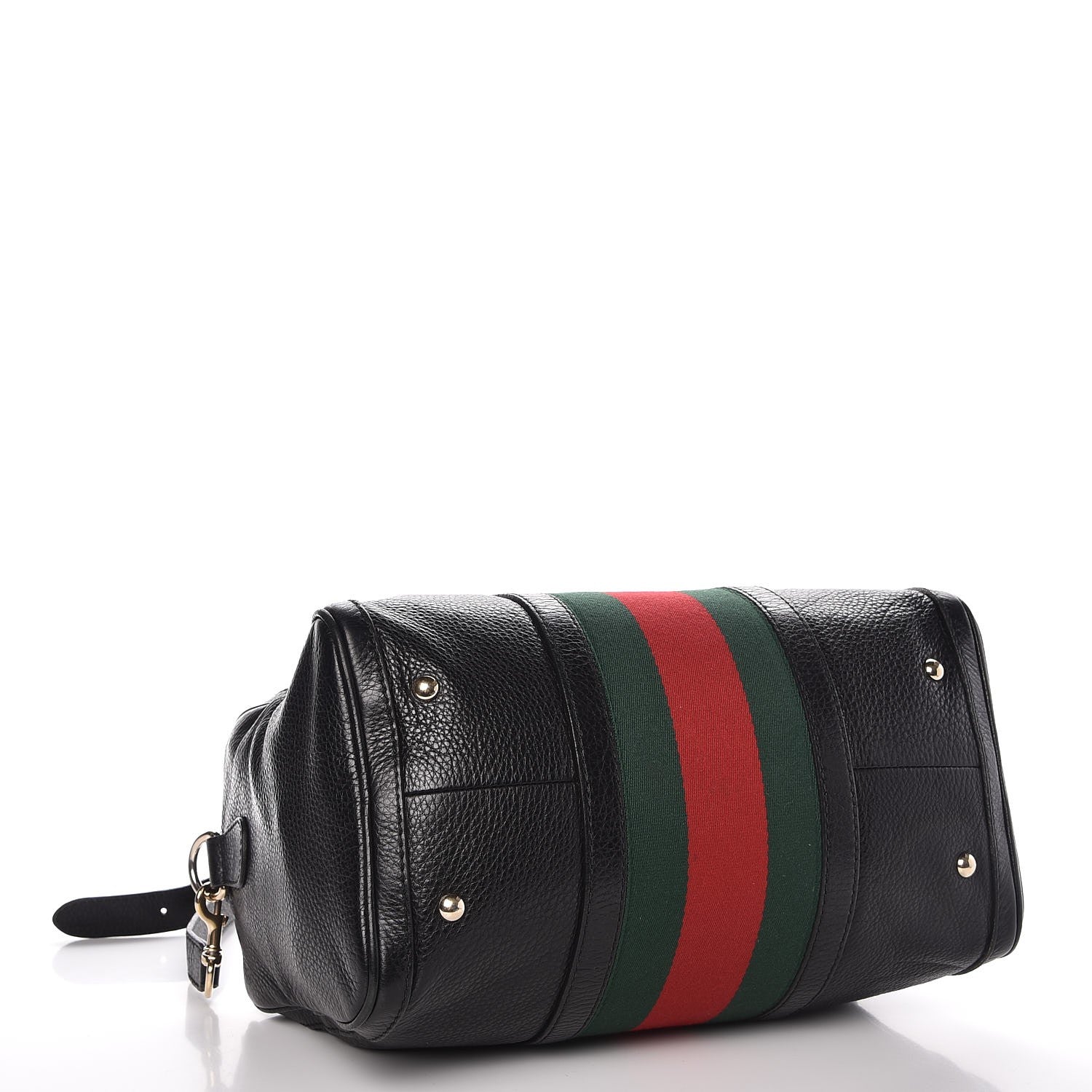 Gucci Calfskin Vintage Web Medium Boston Black 5 of 16