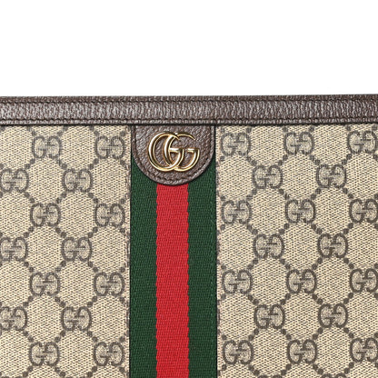 Gucci GG Supreme Monogram Web Ophidia Pouch Brown 8 of 10