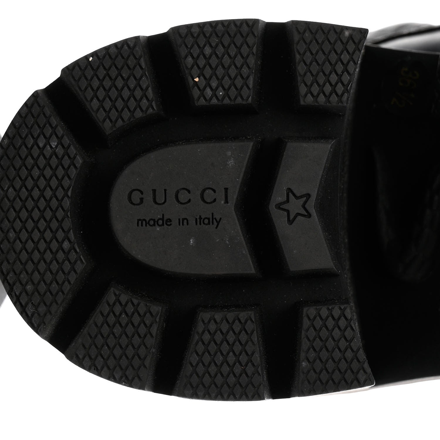 Gucci Apollo Calfskin GG Supreme Nappa Samoa Quilted Lace Up Ankle Boots 36.5 Black 6 of 10