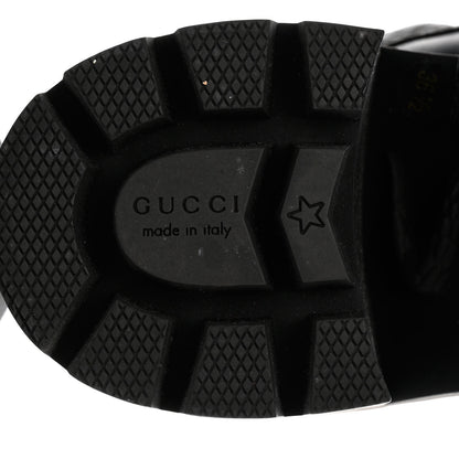 Gucci Apollo Calfskin GG Supreme Nappa Samoa Quilted Lace Up Ankle Boots 36.5 Black 6 of 10