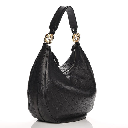 Gucci Guccissima Medium GG Twins Hobo Black 3 of 9