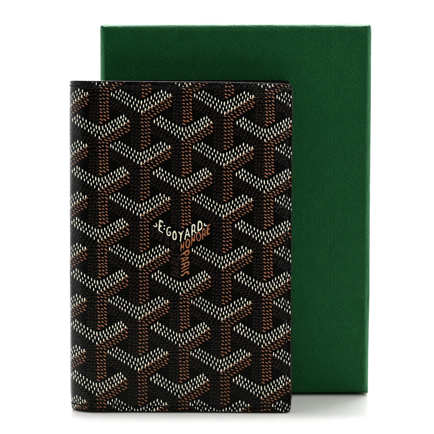 Goyard Goyardine Grenelle Passport Wallet Black Gold 8 of 8