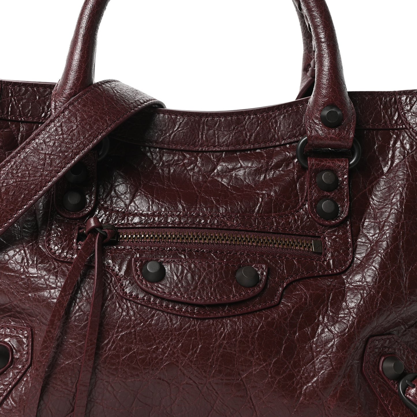 Agneau Arena Classic Hardware Small Le City Dark Burgundy