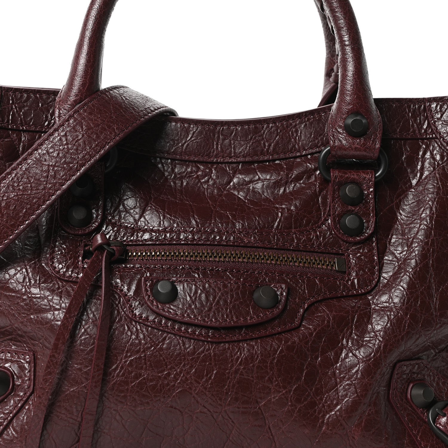 Balenciaga Agneau Arena Classic Hardware Small Le City Dark Burgundy 7 of 9