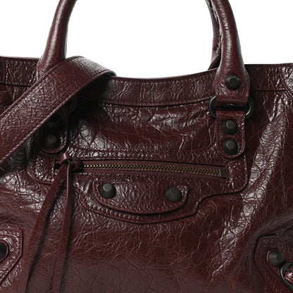 Balenciaga Agneau Arena Classic Hardware Small Le City Dark Burgundy 7 of 9