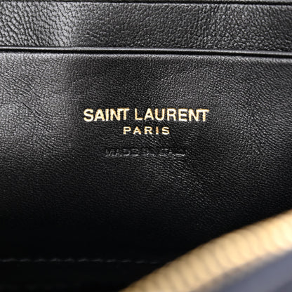 Saint Laurent Grain De Poudre Matelasse Monogram Mini Lou Camera Bag Deep Marine 6 of 11