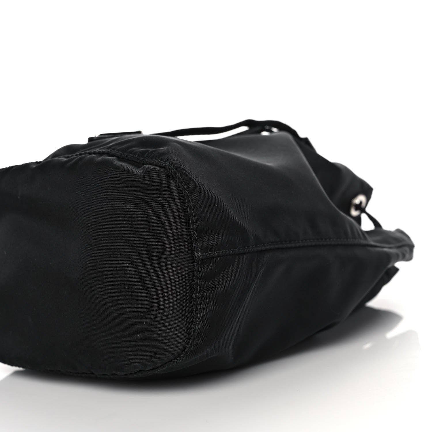 Prada Saffiano Tessuto Nylon Vela Bucket Wristlet Black 6 of 11