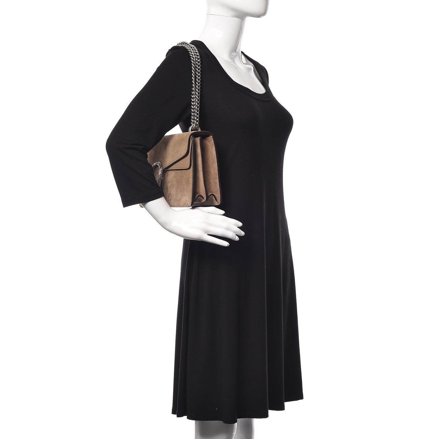 Gucci Suede Small Dionysus Shoulder Bag Taupe 2 of 9