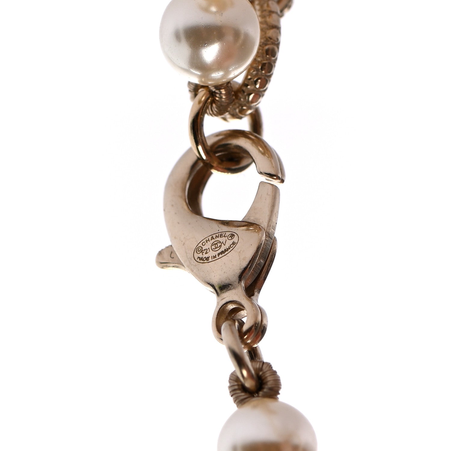 Chanel Pearl CC 100th Anniversary Necklace Light Gold 5 of 5