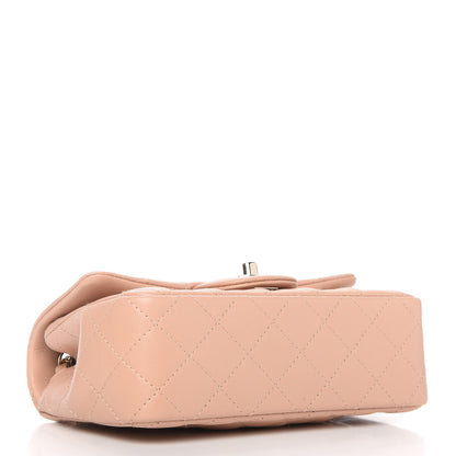 Chanel Lambskin Quilted Mini Rectangular Flap Beige 4 of 10