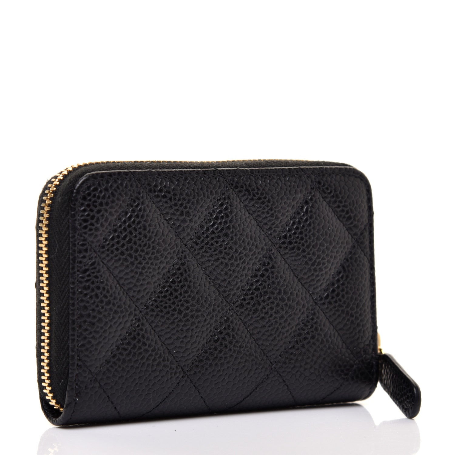 Chanel Caviar Quilted Zip Coin Purse Black 3 of 7