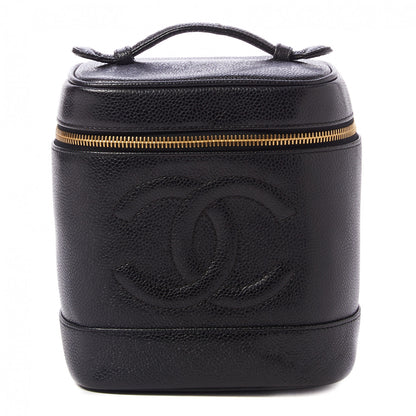 Chanel Caviar Vanity Cosmetic Case Black 1 of 8