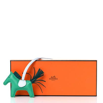 Hermes Milo Lambskin Grigri Rodeo Horse Bag Charm PM Menthe Malachite Brume 4 of 4